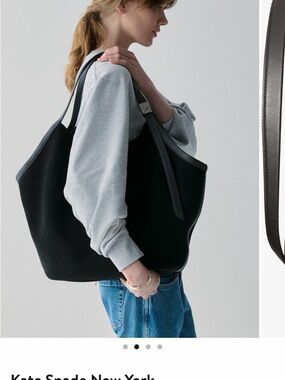 Kate Spade Deco Extra Large Tulip Tote – Black Suede (NWT)